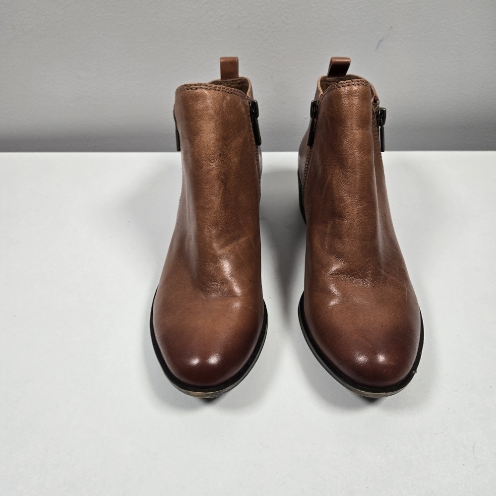 Lucky Brand Brown Leather Ankle Booties - Picture 2 of 7